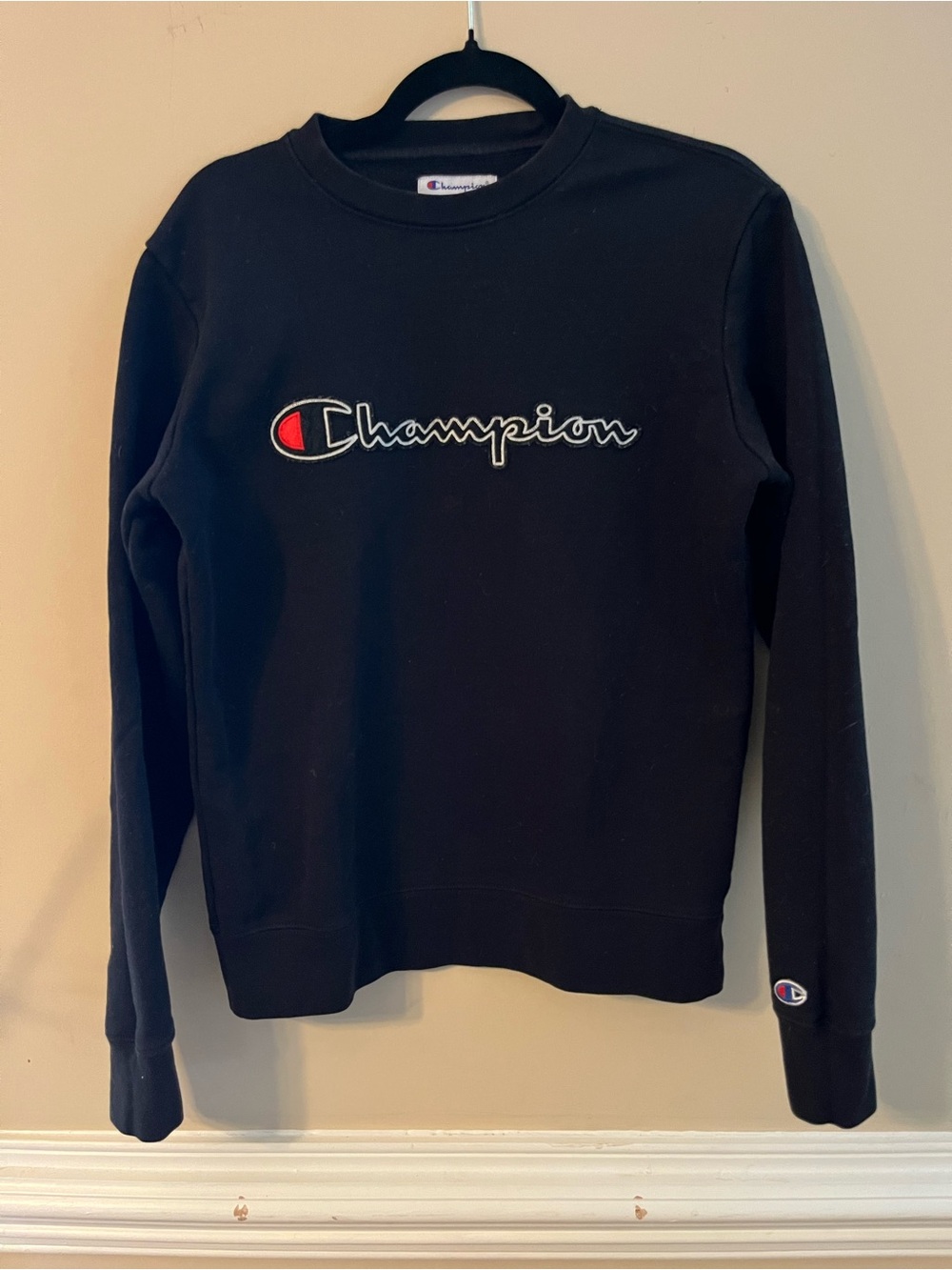 Champion Men' Black Crewneck Sweatshirt